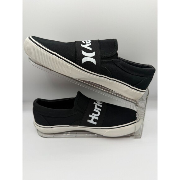 Hurley Mens/ Sammy Black Round Toe Low Top Slip On Loafers Sneaker/ Size 5